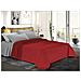 Trapuntino Copriletto Bicolor Double Face - Singolo 170x280 Cm Bordeaux / rosso - Foto miniatura 1