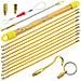 Cablaggio Rods Pesce Nastro 33 Milioni In Fibra Di Vetro Elettrico Cavo Esecuzione Infila Puller Causa 10rods X 33 Centimetri - Foto miniatura 1