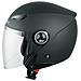 Casco Jet Visiera Scooter Moto Quad Omologato Ece 22 05 Matt Nero S - Foto miniatura 5