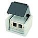 RJ45 Outlet IP44 AP Grigio cavo di interfaccia e adattatore - Foto miniatura 1