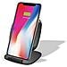 Qi certificato ricarica Rapida Wireless Pad / stand 10W nero è il design convertibile portava la ricarica Veloce Senza Fili Fino 10W - Funziona con Tutti i Dispositivi di ricarica senza fili - Foto miniatura 1