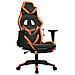 Sedia Da Gaming Con Poggiapiedi Nero E Arancione In Similpelle - Foto miniatura 9