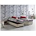 Letto Singolo Melissa, Letto Contenitore Con Rivestimento In Tessuto, 100% Made In Italy, Apertura Laterale, Adatto Per Materasso Cm 80x190, Beige - Foto miniatura 1