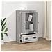 Credenza Grigio Sonoma 60x35,5x103,5 Cm In Legno Multistrato - Foto miniatura 3