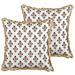 Set Di 2 Cuscini Omorika Cotone 45 X 45 Cm Bianco Trama Floreale - Foto miniatura 2