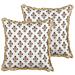 Set Di 2 Cuscini Omorika Cotone 45 X 45 Cm Bianco Trama Floreale - Foto miniatura 8