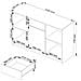 Cassettiera B17, 1 anta e 1 cassetto, 120x40x77 cm, Colore Weng? - Foto miniatura 3