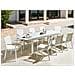 Tavolo Da Giardino Alluminio Bianco 180/240 X 90 Cm Skaloma - Foto miniatura 1