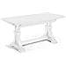 Tavolo Classico In Legno Rettangolare Allungabile Laccato Bianco 160x85 - Foto miniatura 1
