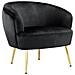 Paloma Sedia Accento In Velluto Nero - Foto miniatura 1