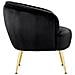 Paloma Sedia Accento In Velluto Nero - Foto miniatura 3
