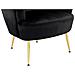 Paloma Sedia Accento In Velluto Nero - Foto miniatura 6