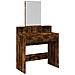 Toeletta Con Specchio Rovere Fumo 80x41x144,5 Cm - Foto miniatura 2