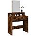 Toeletta Con Specchio Rovere Fumo 80x41x144,5 Cm - Foto miniatura 1