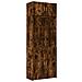 Armadietto Rovere Fumo 80x42,5x225 Cm In Truciolato - Foto miniatura 2