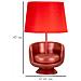 Lampada Da Tavolo Poltrona 1 - Rosso - Poliresina - 26x26x43 Cm - Foto miniatura 6