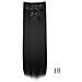 Extension Per Capelli Con Clip, 6 Pezzi Black - Foto miniatura 1