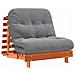 Divano Letto Futon con Materasso Marrone Cera 90x206x11cm Pino - Foto miniatura 1