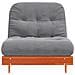 Divano Letto Futon con Materasso Marrone Cera 90x206x11cm Pino - Foto miniatura 5