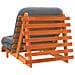 Divano Letto Futon con Materasso Marrone Cera 90x206x11cm Pino - Foto miniatura 7