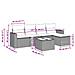 Set Divano da Giardino 6pz con Cuscini Grigio Chiaro Polyrattan - Foto miniatura 3