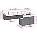 Set Divano da Giardino 8 pz con Cuscini Grigio in Polyrattan - Foto miniatura 7
