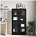 Libreria Nera in Finitura Rovere di  82,5x30,5x150 cm in Legno Ingegnerizzato - Foto miniatura 4