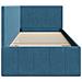 Cornice del letto ad angolo Blu 80 x 200 cm Velluto - Foto miniatura 6