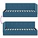Cornice del letto ad angolo Blu 80 x 200 cm Velluto - Foto miniatura 9