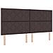 Letto a molle con materasso Marrone scuro 200 x 200 cm Tessuto - Foto miniatura 1