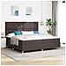 Letto a molle con materasso Marrone scuro 200 x 200 cm Tessuto - Foto miniatura 2