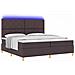 Letto a molle con materasso Marrone scuro 200 x 200 cm Tessuto - Foto miniatura 3