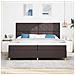 Letto a molle con materasso Marrone scuro 200 x 200 cm Tessuto - Foto miniatura 5