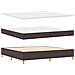 Letto a molle con materasso Marrone scuro 200 x 200 cm Tessuto - Foto miniatura 7