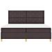 Letto a molle con materasso Marrone scuro 200 x 200 cm Tessuto - Foto miniatura 8
