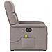 Poltrona Alzapersona Massaggiante Elettrica Tortora in Tessuto - Foto miniatura 7
