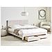 Letto Con Cassetti Contenitori Velluto Lonzac 160 X 200 Cm Bianco Sporco - Foto miniatura 1