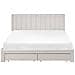 Letto Con Cassetti Contenitori Velluto Lonzac 160 X 200 Cm Bianco Sporco - Foto miniatura 5