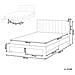 Letto Con Cassetti Contenitori Velluto Lonzac 160 X 200 Cm Bianco Sporco - Foto miniatura 6