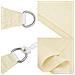 Parasole A Vela Hdpe Quadrato 3,6x3,6x3,6 M Crema - Foto miniatura 5