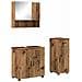 Set di mobili per il bagno con cassetto 3 pcs Legno vecchio - Foto miniatura 1