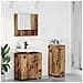 Set di mobili per il bagno con cassetto 3 pcs Legno vecchio - Foto miniatura 2
