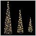Albero di Natale 3 pcs Bianco caldo 20 x 20 x 80 cm Rattan - Foto miniatura 2