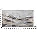 Trittico Su Tela Monty Paesaggio Astratto Grigio E Oro Set 3 Pezzi 150x80 Cm - Foto miniatura 6