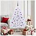 Albero di Natale Artificiale con Rami Pieghevoli Bianco 150 cm - Foto miniatura 2