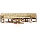 Set di divani da esterno con cuscino 6 pcs Naturale e Beige - Foto miniatura 1