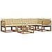 Set di divani da esterno con cuscino 6 pcs Naturale e Beige - Foto miniatura 3