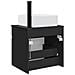 Mobile lavabo da parete Nero 49 x 41 x 63 cm - Foto miniatura 3