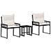 Set di Mobili da Esterno 7 pcs Nero e Bianco Crema polyrattan - Foto miniatura 1