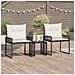 Set di Mobili da Esterno 7 pcs Nero e Bianco Crema polyrattan - Foto miniatura 2